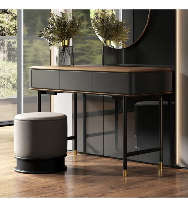 Туалетный столик ALTEA, MOD INTERIORS (серый, чёрный, золотой, дерево)