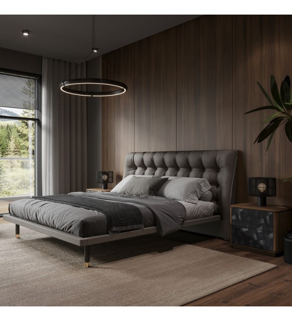 Кровать с решеткой ALTEA, MOD INTERIORS (чёрный, золотой, арт. MDI.BD.ALT.2)