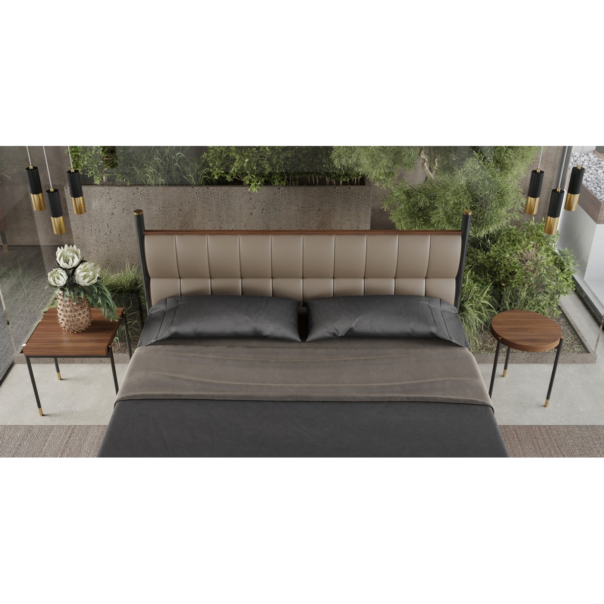 Приставной столик BENISSA, MOD INTERIORS (чёрный, дерево, арт. MDI.ST.BS.41)