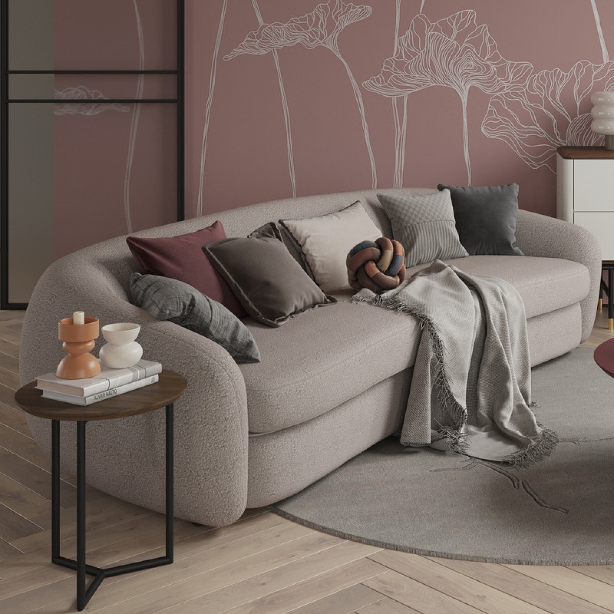 Диван WABI SABI, MOD INTERIORS (белый, бежевый)