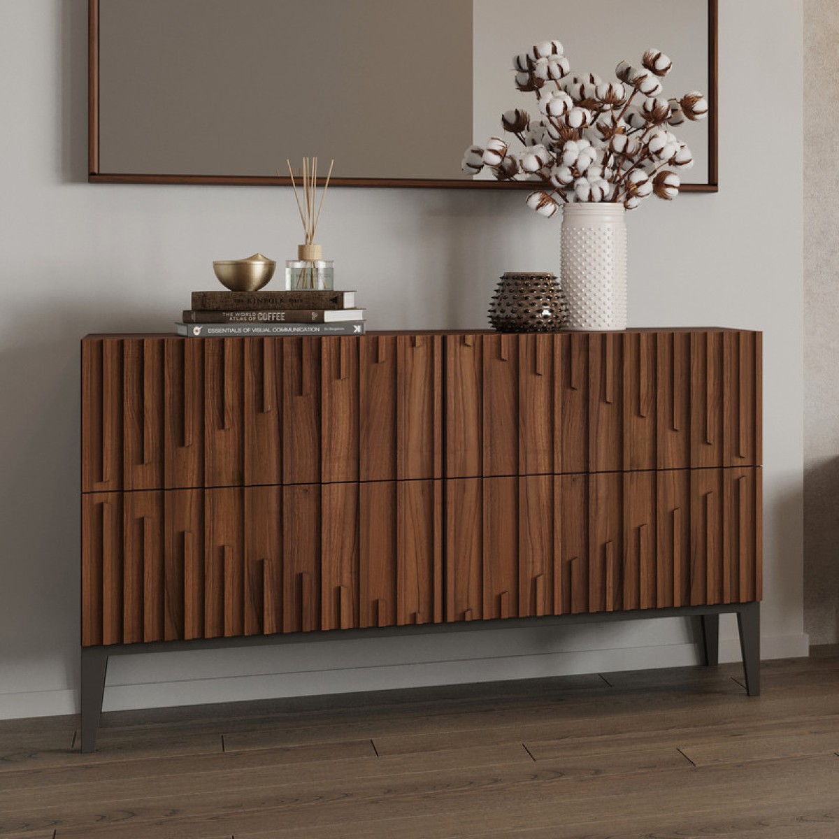 Комод MENORCA, MOD INTERIORS (серый, дерево, арт. MDI.CHD.MN.38)