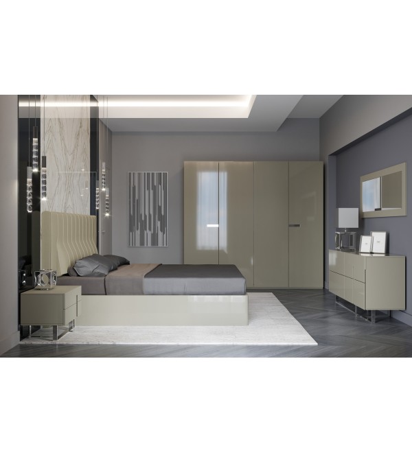 Кровать с подъемным механизмом VIGO, MOD INTERIORS (серый, бежевый)