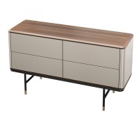 Комод ALTEA, MOD INTERIORS (бежевый, чёрный, золотой, дерево)