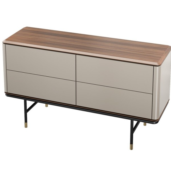 Комод ALTEA, MOD INTERIORS (бежевый, чёрный, золотой, дерево)