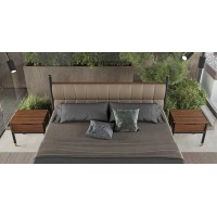 Прикроватная тумбочка BENISSA, MOD INTERIORS (чёрный, золотой, дерево)
