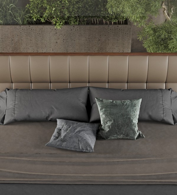 Прикроватная тумбочка BENISSA, MOD INTERIORS (чёрный, золотой, дерево)
