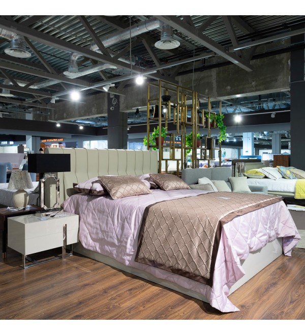 Кровать с подъемным механизмом VIGO, MOD INTERIORS (серый, бежевый)