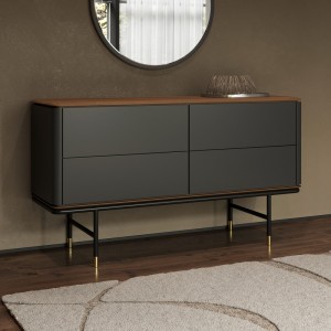 Комод ALTEA, MOD INTERIORS (серый, чёрный, дерево)