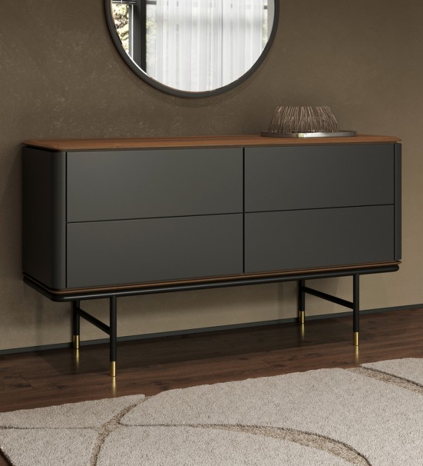 Комод ALTEA, MOD INTERIORS (серый, чёрный, дерево)