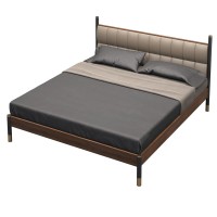 Кровать с решеткой BENISSA, MOD INTERIORS (чёрный, золотой, дерево, арт. MDI.BD.BS.54)