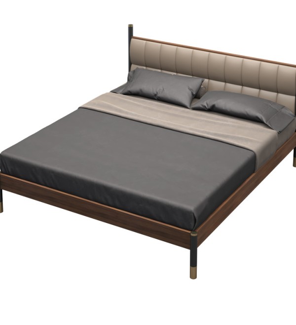Кровать с решеткой BENISSA, MOD INTERIORS (чёрный, золотой, дерево, арт. MDI.BD.BS.54)