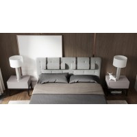 Кровать с решеткой MARBELLA, MOD INTERIORS (серый, дерево, арт. MDI.BD.MRB.2)