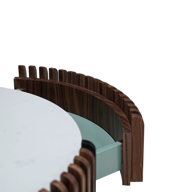 Журнальный столик TISHINA by Sergey Tregubov, MOD INTERIORS (чёрный, белый, дерево, арт. MDI.ET.TA.20)