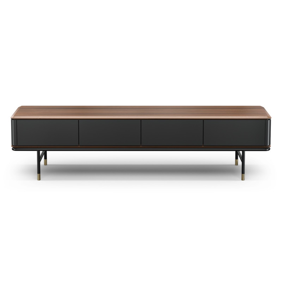 Тумба под TV ALTEA, MOD INTERIORS (серый, чёрный, дерево)