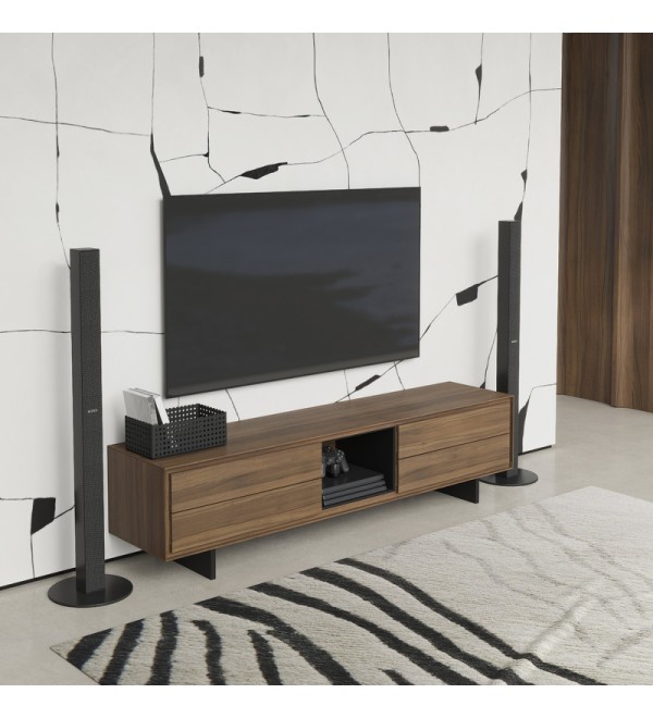 Тумба под TV MIRAMAR, MOD INTERIORS (чёрный, дерево, арт. MDI.TV.MRM.68)