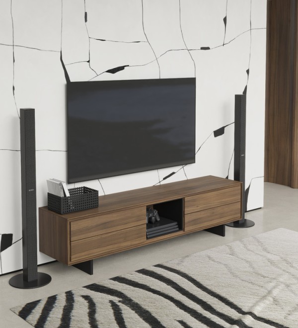 Тумба под TV MIRAMAR, MOD INTERIORS (чёрный, дерево, арт. MDI.TV.MRM.68)