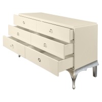Комод VENEZIA, FRATELLI BARRI (белый, бежевый, серебристый, арт. FB.CHD.VZ.655)
