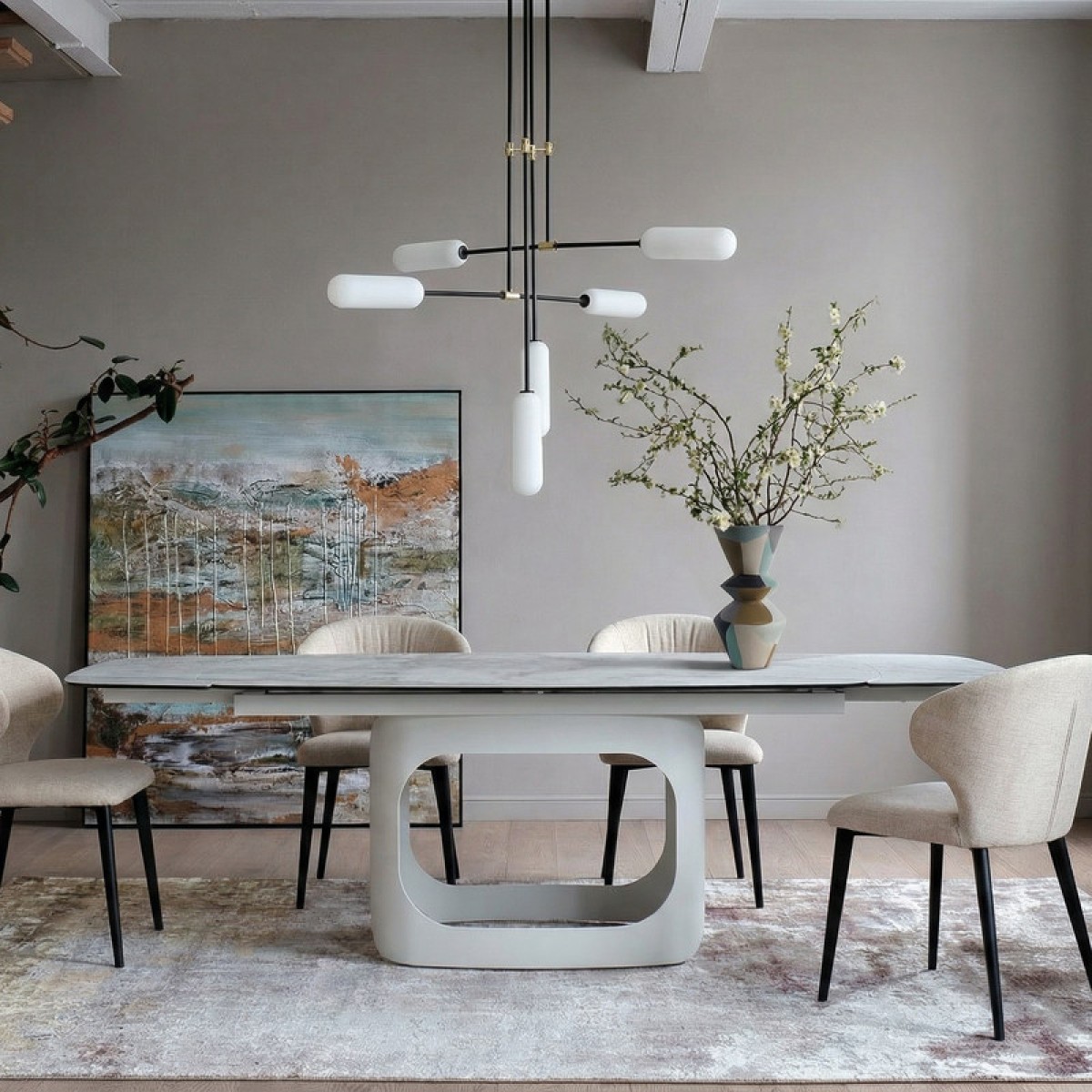 Обеденный стол раздвижной TOLEDO, MOD INTERIORS (бежевый, арт. MDI.DT.TOL.34)