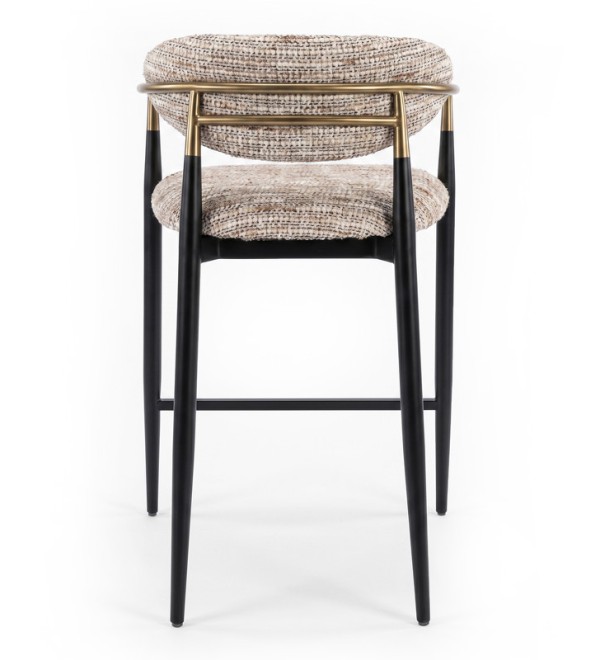 Полубарный стул CHAIRS, FRATELLI BARRI (чёрный, золотой)