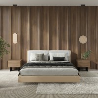 Кровать с решеткой MIRAMAR, MOD INTERIORS (бежевый, белый, арт. MDI.BD.MRM.2)