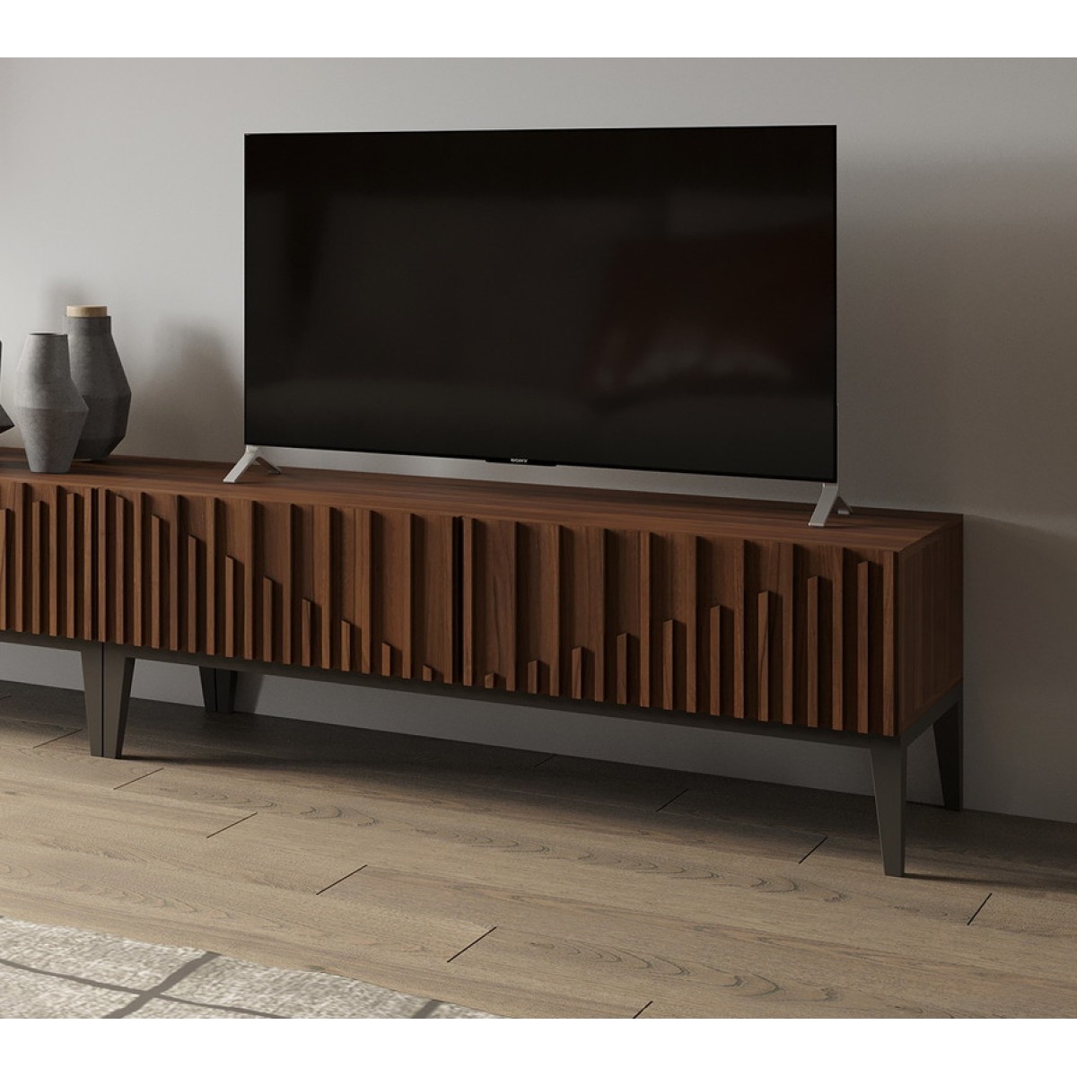 Тумба под TV MENORCA, MOD INTERIORS (серый, дерево)