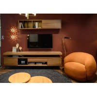 Тумба под TV MIRAMAR, MOD INTERIORS (чёрный, дерево)