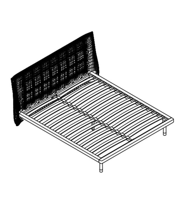 Кровать с решеткой ALTEA, MOD INTERIORS (чёрный, золотой, арт. MDI.BD.ALT.2)