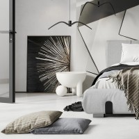 Приставной столик WABI SABI, MOD INTERIORS (белый)