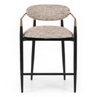 Полубарный стул CHAIRS, FRATELLI BARRI (чёрный, золотой)