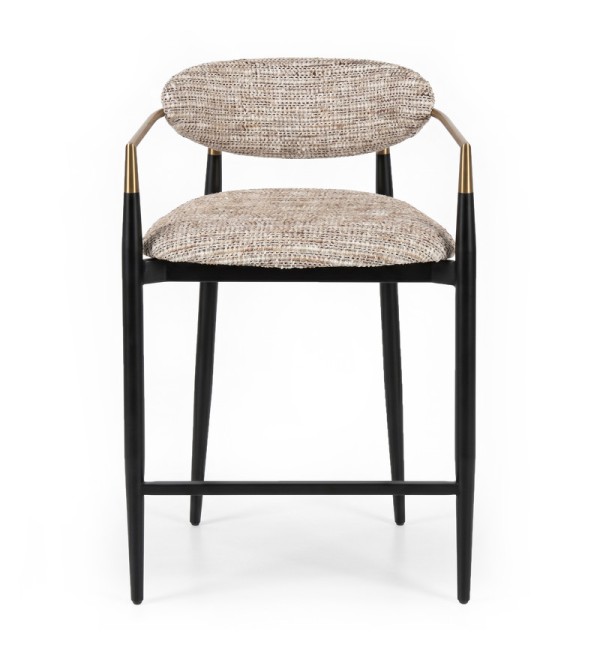 Полубарный стул CHAIRS, FRATELLI BARRI (чёрный, золотой)