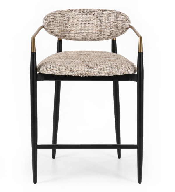 Полубарный стул CHAIRS, FRATELLI BARRI (чёрный, золотой)