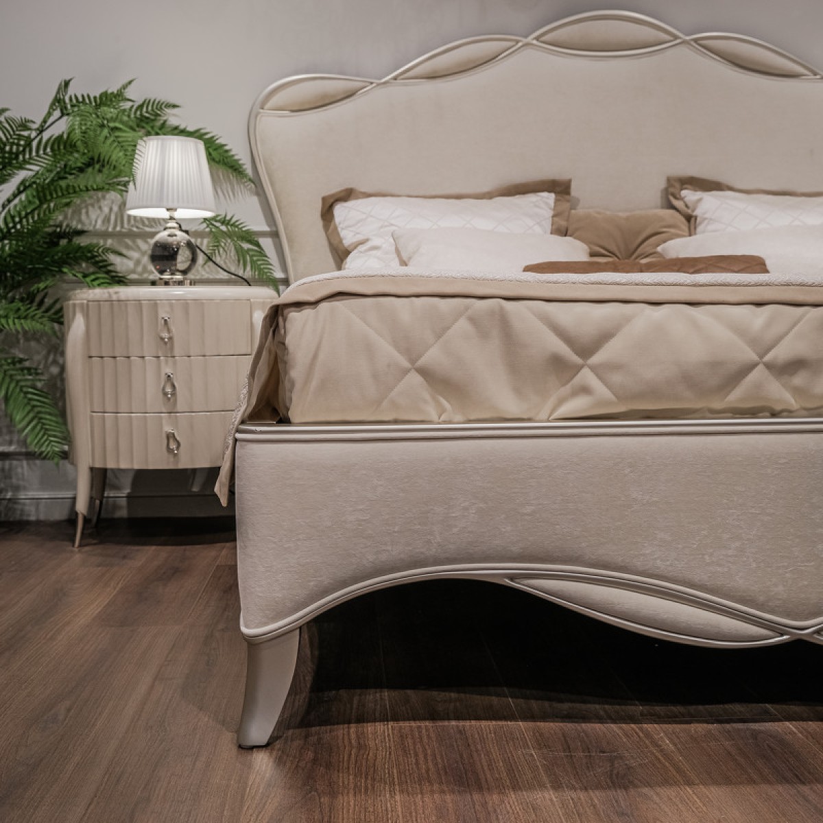 Кровать с решеткой RIMINI, FRATELLI BARRI (серебристый, арт. FB.BD.RIM.755)
