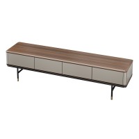 Тумба под TV ALTEA, MOD INTERIORS (бежевый, чёрный, золотой, дерево)