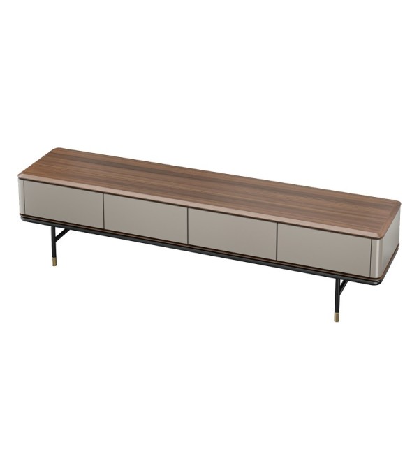Тумба под TV ALTEA, MOD INTERIORS (бежевый, чёрный, золотой, дерево)