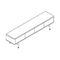 Тумба под TV ALTEA, MOD INTERIORS (бежевый, чёрный, золотой, дерево)