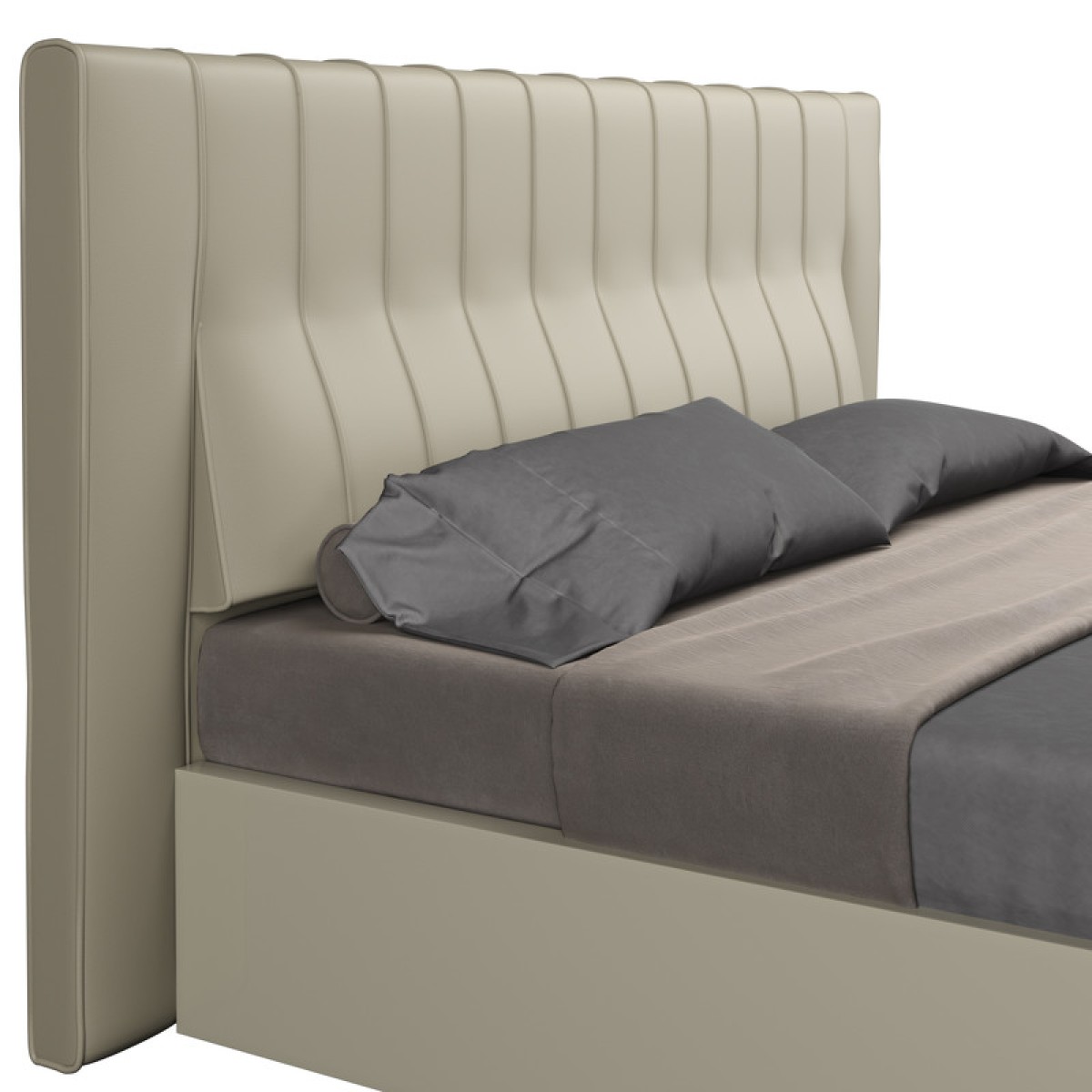 Кровать с подъемным механизмом VIGO, MOD INTERIORS (серый, бежевый, арт. MDI.BD.VC.2)