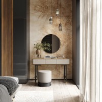 Туалетный столик ALTEA, MOD INTERIORS (бежевый, чёрный, золотой, дерево)
