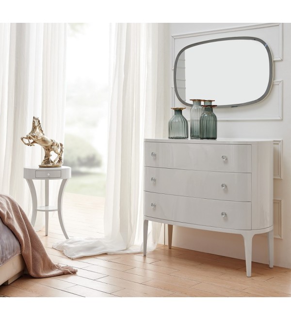 Комод ROMA, FRATELLI BARRI (белый, серебристый)