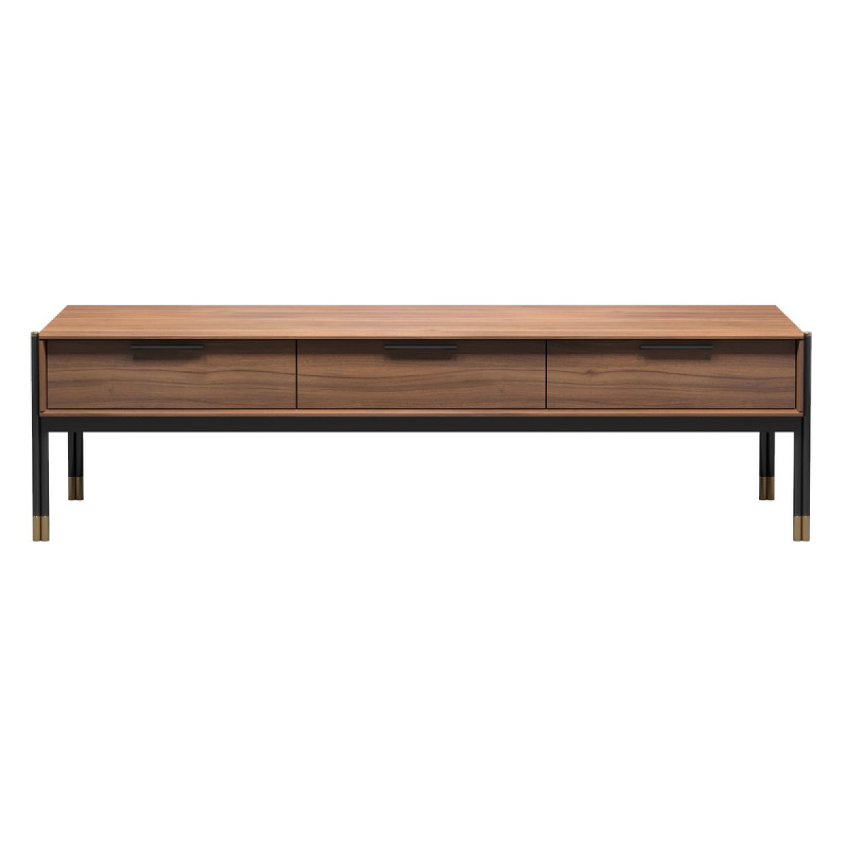 Тумба под TV BENISSA, MOD INTERIORS (чёрный, золотой, дерево)