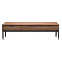 Тумба под TV BENISSA, MOD INTERIORS (чёрный, золотой, дерево)