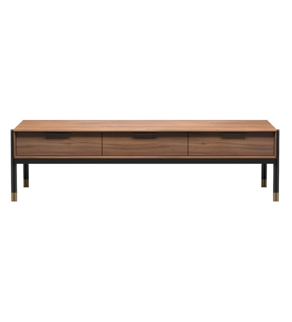 Тумба под TV BENISSA, MOD INTERIORS (чёрный, золотой, дерево)