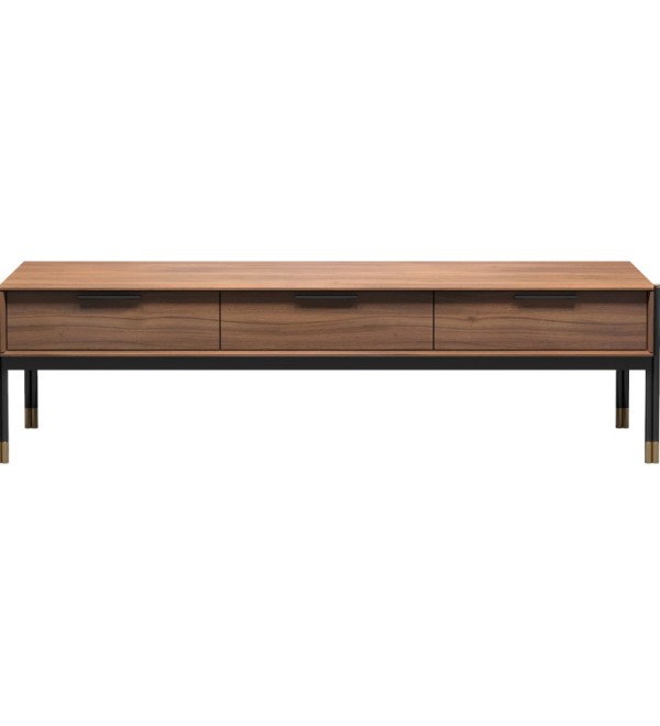 Тумба под TV BENISSA, MOD INTERIORS (чёрный, золотой, дерево)