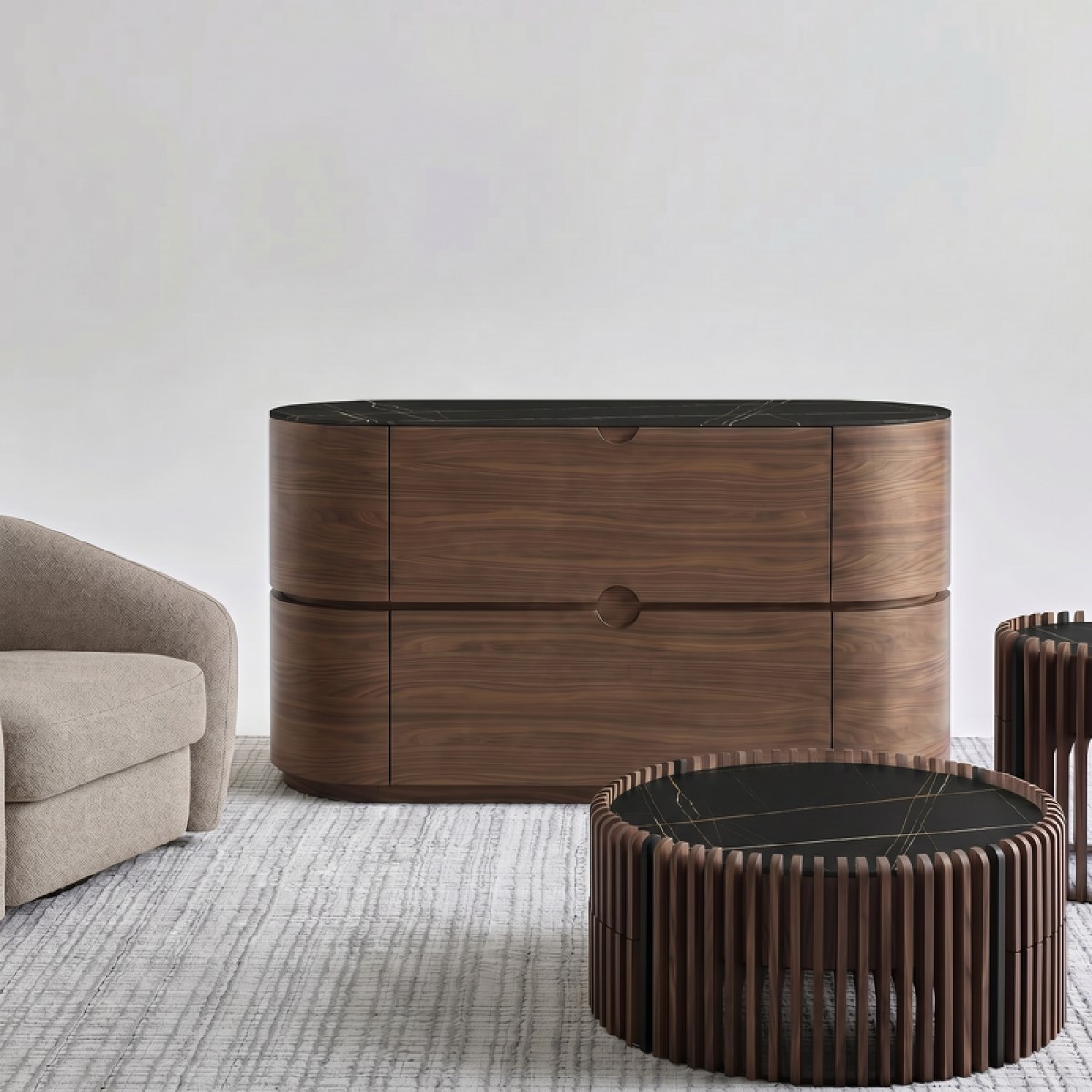 Комод TISHINA by Sergey Tregubov, MOD INTERIORS (чёрный, дерево, арт. MDI.CHD.TA.26)