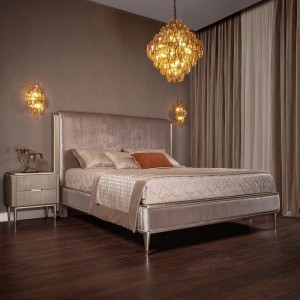 Кровать с решеткой RIMINI, FRATELLI BARRI (серебристый, серый)