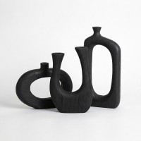 Ваза деревянная ACCESSORIES, FRATELLI BARRI (чёрный, дерево, арт. FB.VS.ACE.139)