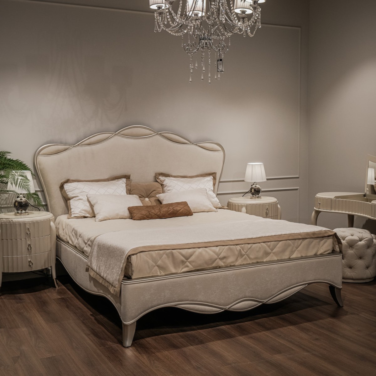Кровать с решеткой RIMINI, FRATELLI BARRI (серебристый, арт. FB.BD.RIM.755)