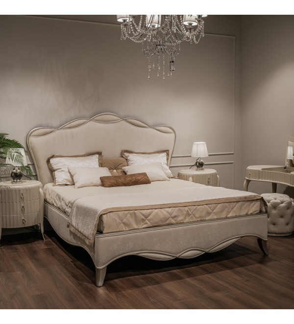 Кровать с решеткой RIMINI, FRATELLI BARRI (серебристый, арт. FB.BD.RIM.755)