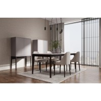 Обеденный стол MARBELLA, MOD INTERIORS (серый, бежевый, дерево, арт. MDI.DT.MRB.10)