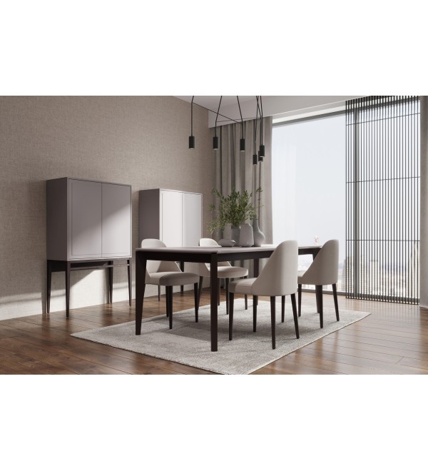 Обеденный стол MARBELLA, MOD INTERIORS (серый, бежевый, дерево, арт. MDI.DT.MRB.10)