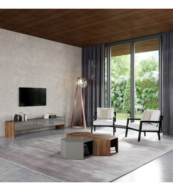 Тумба под TV AVILA, MOD INTERIORS (серый, дерево, арт. MDI.TV.AV.41)